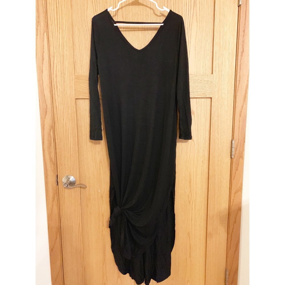 Black Long Sleeve Maxi Dress